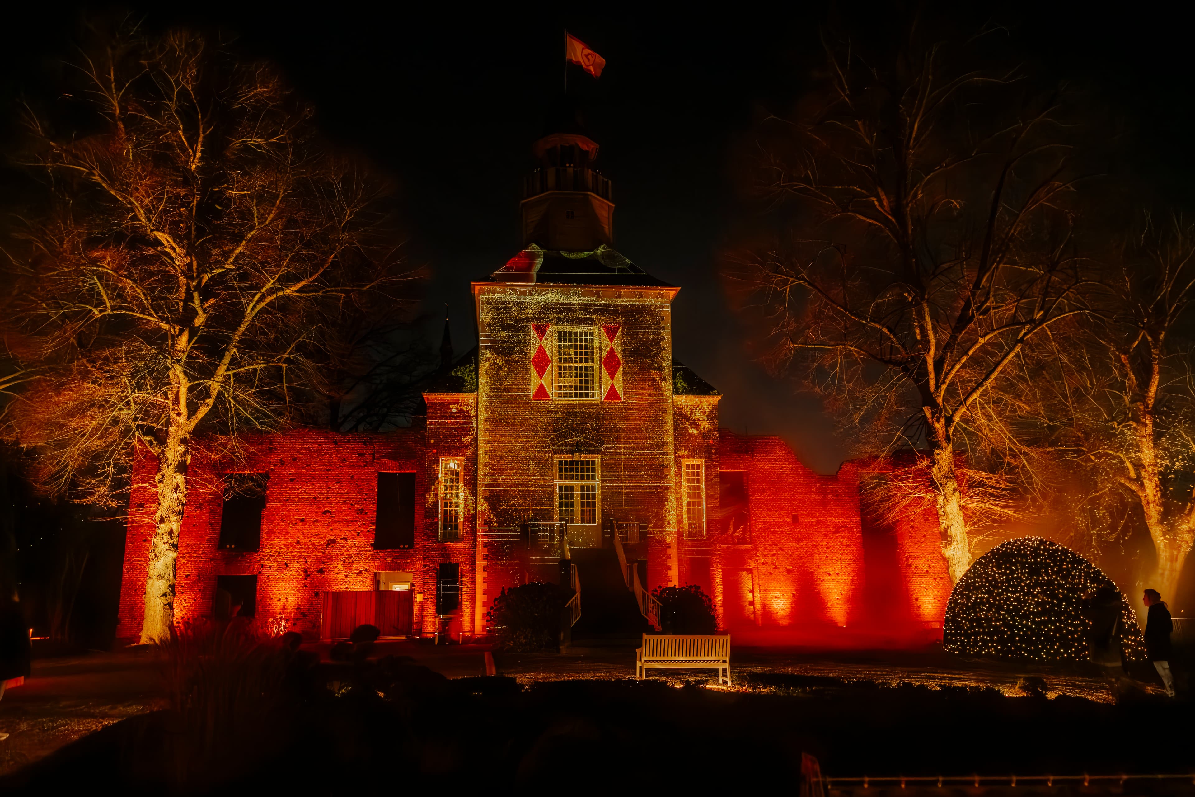 Projektionen am Schloss Hertefeld